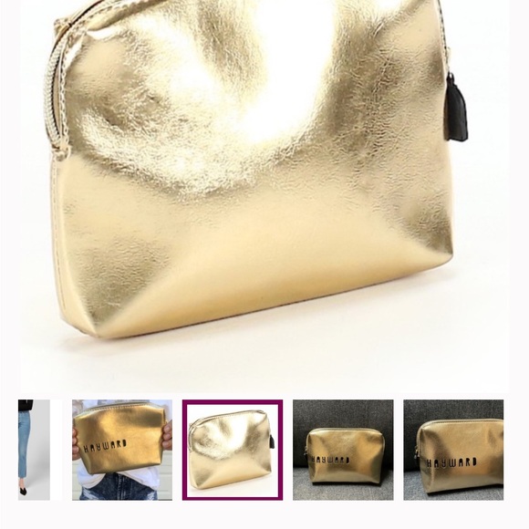 Hayward Gold Makeup Baglike new zip top inside clean open to offers - Picture 2 of 6